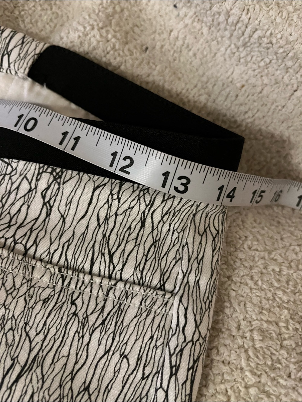 Helmut Lang Abstract Crackle Print Pull-On Slim Pants Stovepipe Black White 26 - Picture 7 of 14